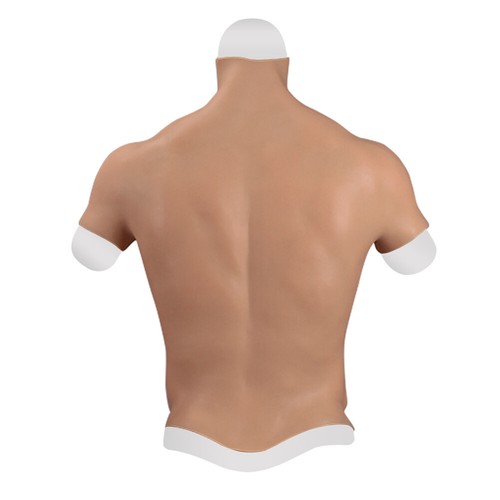 XL Size Silicone Muscle Suit Realistic Muscle Chest Vest Cosplay Fake Muscle - Picture 11 of 12