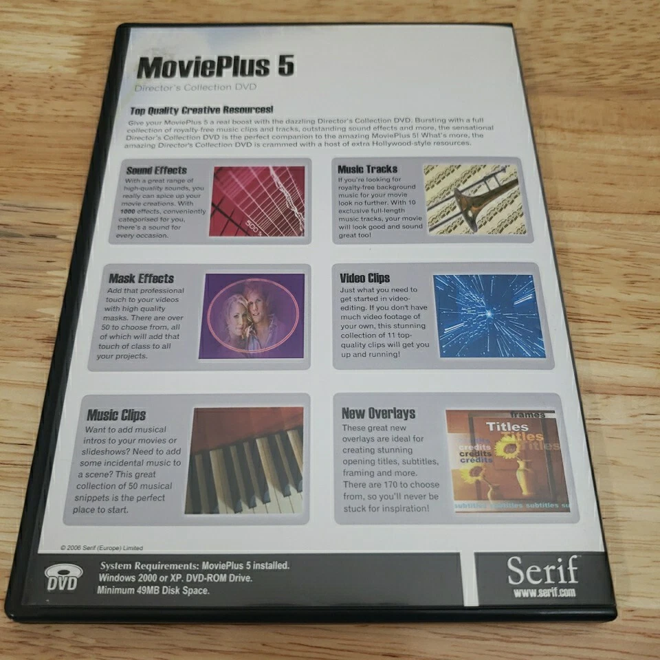 Serif Movie Plus 5 Software Directors Collection DVD Windows 2000 XP Vista 2006 - Image 3 of 4