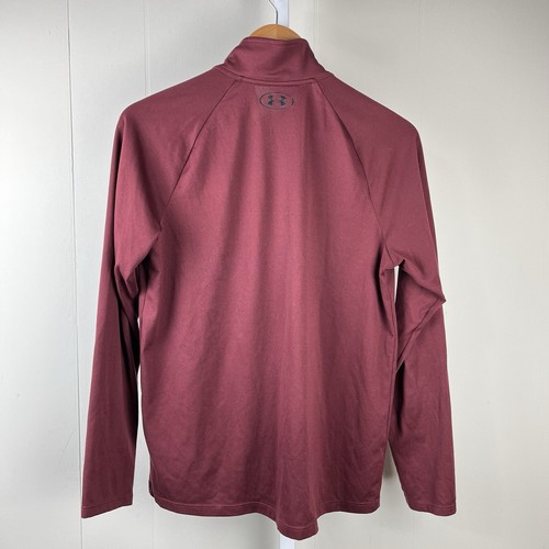 Camisa Under Armour Tech Calce Suelto 1/4 Cremallera Pullover Ropa Activa Borgoña Hombres Pequeña - Imagen 4 de 5