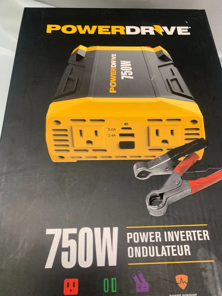 RoadPro POWERDRIVE 750W 电源逆变器 (PWD750) * 全新盒装损坏 — 第 2/4 张图片