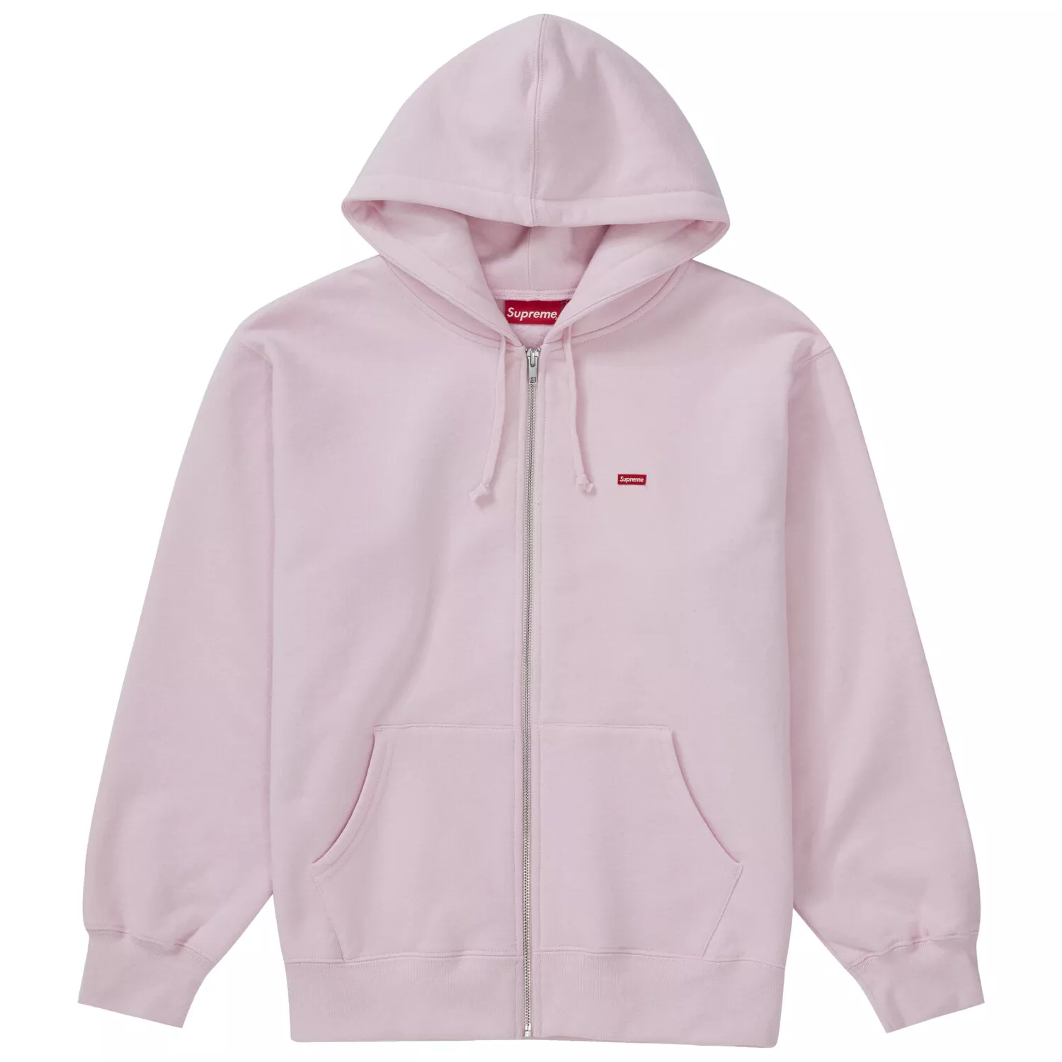 Supreme Small Box Zip Up Sweat shirt à capuche rose clair