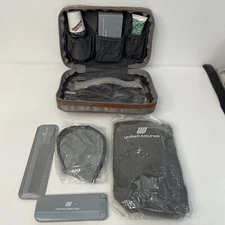 Vtg 80s United Airlines Amenity Toiletry Travel Bag Grooming Kit Hermes Cream