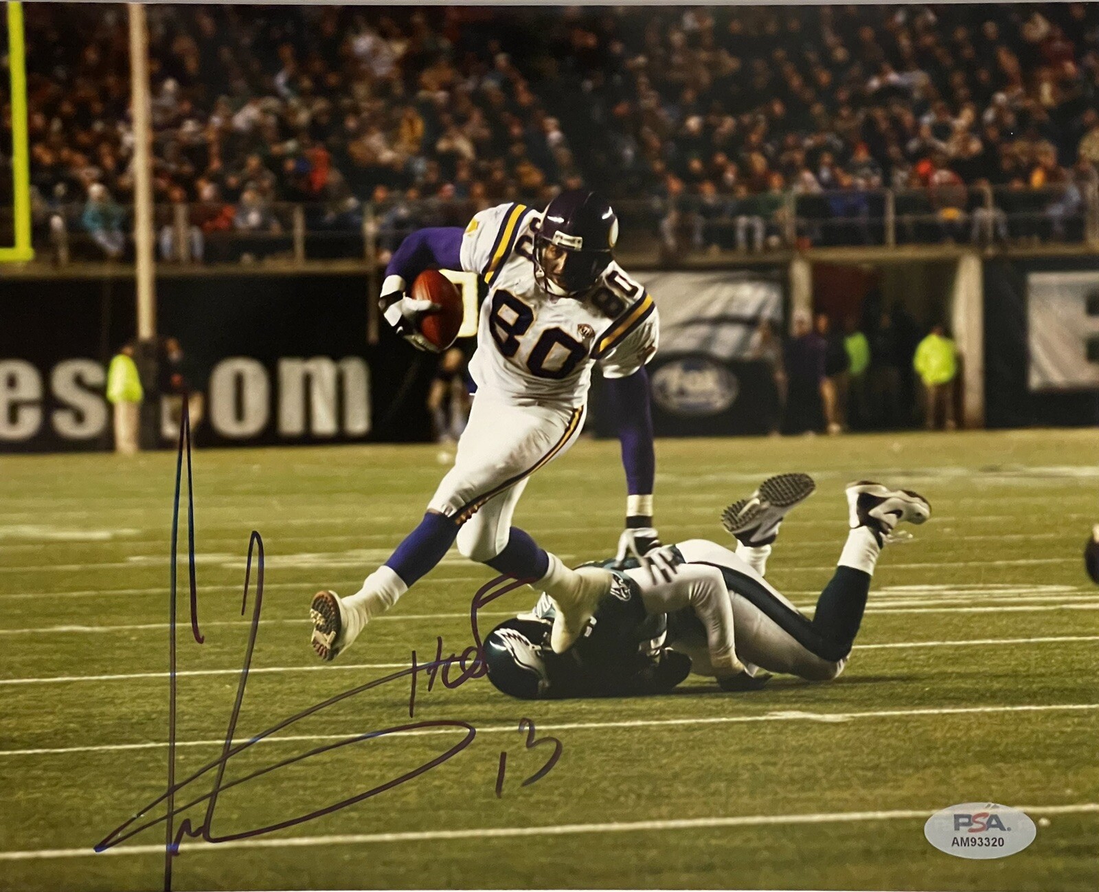 Cris Carter Autographed Signed Minnesota Vikings 8x10 Photo Ohio State PSA/DNA 