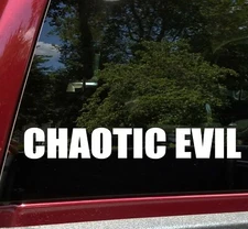 Chaotic Evil Vinyl Sticker - RPG Role Playing Character Alignment V1 - Decal