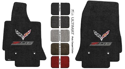 Lloyd Mats C7 Corvette Flags & Z06 Supercharged Logo Floor Mats (2015-2019)