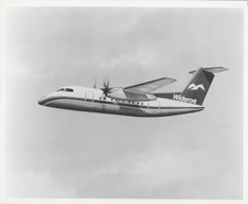 WIDEROE  HELICE AVION CIVIL DE LIGNE AVIATION  25 X 20 cm