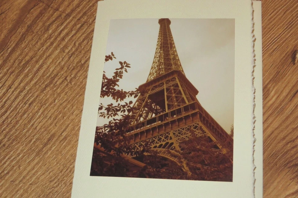 5 PARIS Photo Blank Cards Greeting Note Cards Sepia FRANCE Photo Great Gift - Image 2 of 4