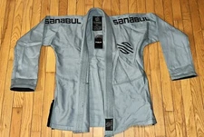 Sanabul Martial Arts Core Brazilian Jiu Jitsu Gi Size A0 Gray & Black Top Only