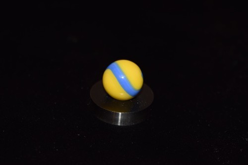 ⭐Vintage Akro🦃Turkey Head Prize Name🔵🟡Corkscrews toy Marble Size .640" MINT - Picture 2 of 7