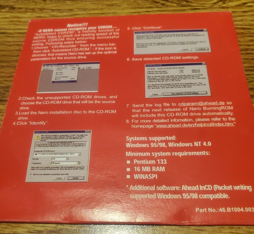 Nero Burning Rom CD Burning Software Ver5.5.8.2 Ahead SoftwareVer3.28.1 - Picture 2 of 2