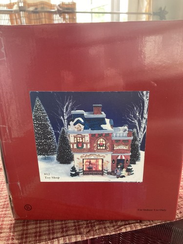 Vintage Weihnachten Vintage beleuchteter Spielzeugladen Kaufladen mit Karton - Bild 14 von 14