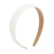 Semato White Headband 1 Inch PU Leather Headband for Women and Girls Non-Slip...