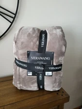 Vera Wang Brown KING Oversized Luxury Plush Blanket 108” X 92” - BRAND NEW