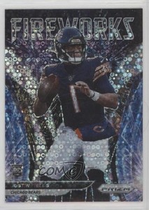 2021 Panini Prizm Fireworks No Huddle Prizm Justin Fields #F-24 Rookie RC