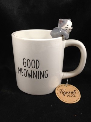 Eccolo Figural Ceramic Coffee Mug Kitten Can Good Meowning