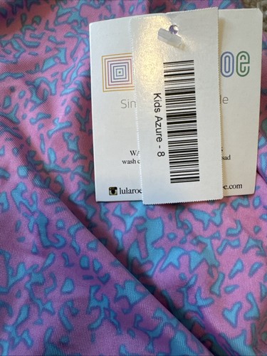 LuLaRoe Kids Azure Skirt Girls Children Size 8 - Picture 2 of 2