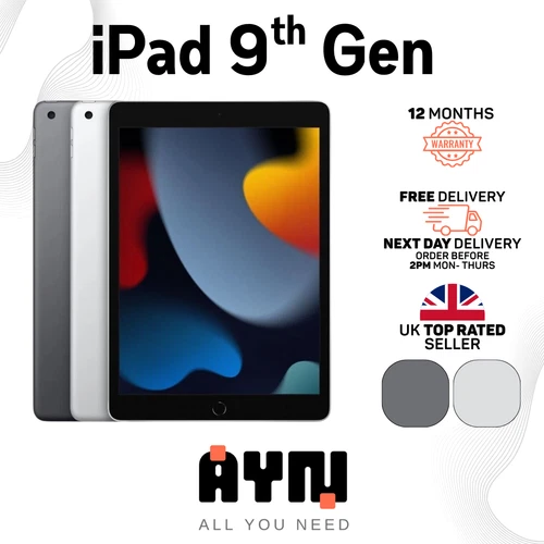 New RE-SEALED Apple iPad 9th Gen 2021 10.2" 64GB / 256GB WiFi + 4G ,Silver/ Grey