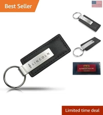 INC. Officially Licensed Black Leather Key Chain - Luxury Lincoln Accessory