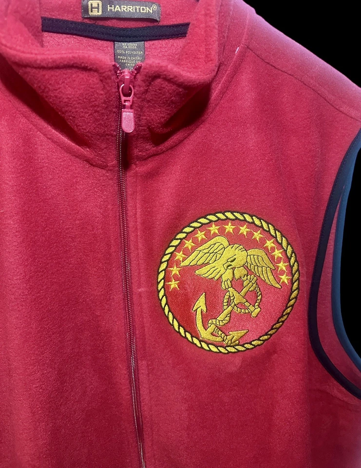 Chaleco polar EGA original de los Marines de Estados Unidos / (XL) 43k puntadas (logotipo de 5,25 pulgadas) Foto 3 de 4
