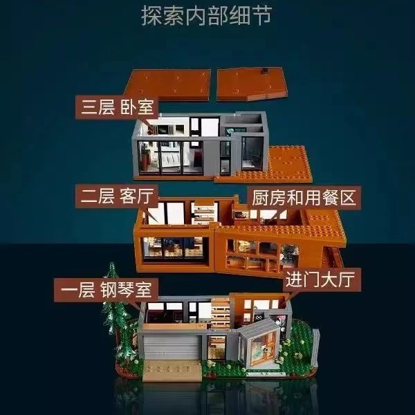 21354 Series Twilight Cullen House Assembled Building Block Toys Without Box - Image 2 of 4