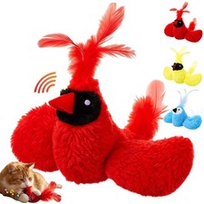 3 Pcs Bird Cat Toy with Chirping Sound, 3.15 Inch Interactive Exercise Toy wi...