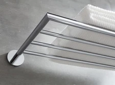 Towel Rack for Bathroom, Towel Shelf Wall Mounted, Modern Hotel Style with To...