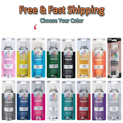 #ad Tulip ColorShot Instant Fabric Spray Paint Permanent Color 3oz Select Color $23.97