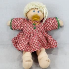 Vintage 1985 Coleco Cabbage Patch Kid Doll Blonde Hair Blue Signature 18”