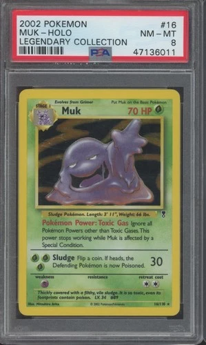 2002 Pokémon Legendary Collection Holo #16 Muk NM-MT PSA 8