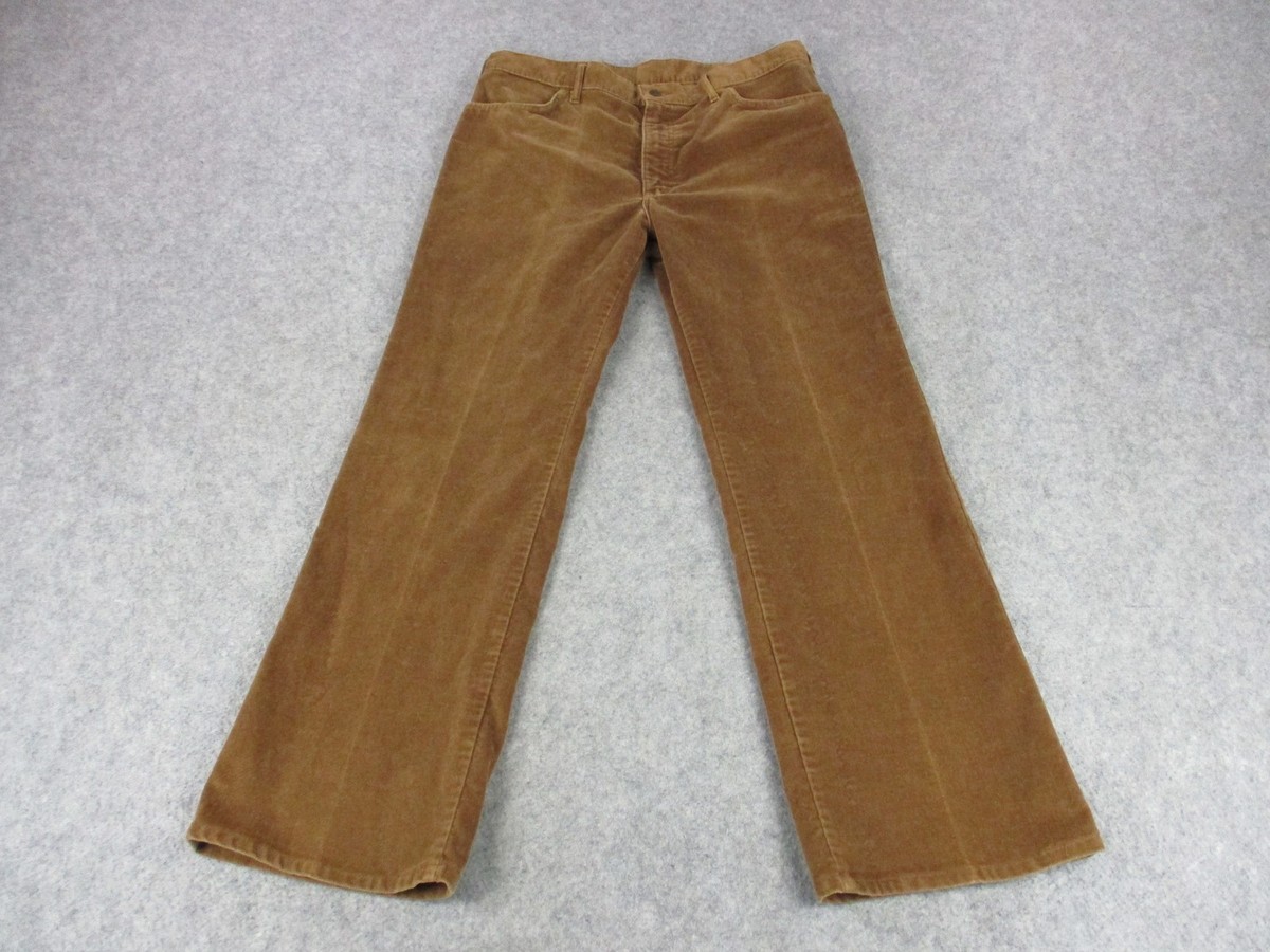 Vintage Lee Corduroy Pants Mens 38 Medium Brown Boot Cut 70s