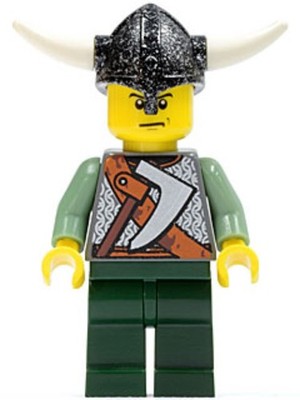 LEGO  Minifig vik002 - Viking Warrior 3d Minifigur