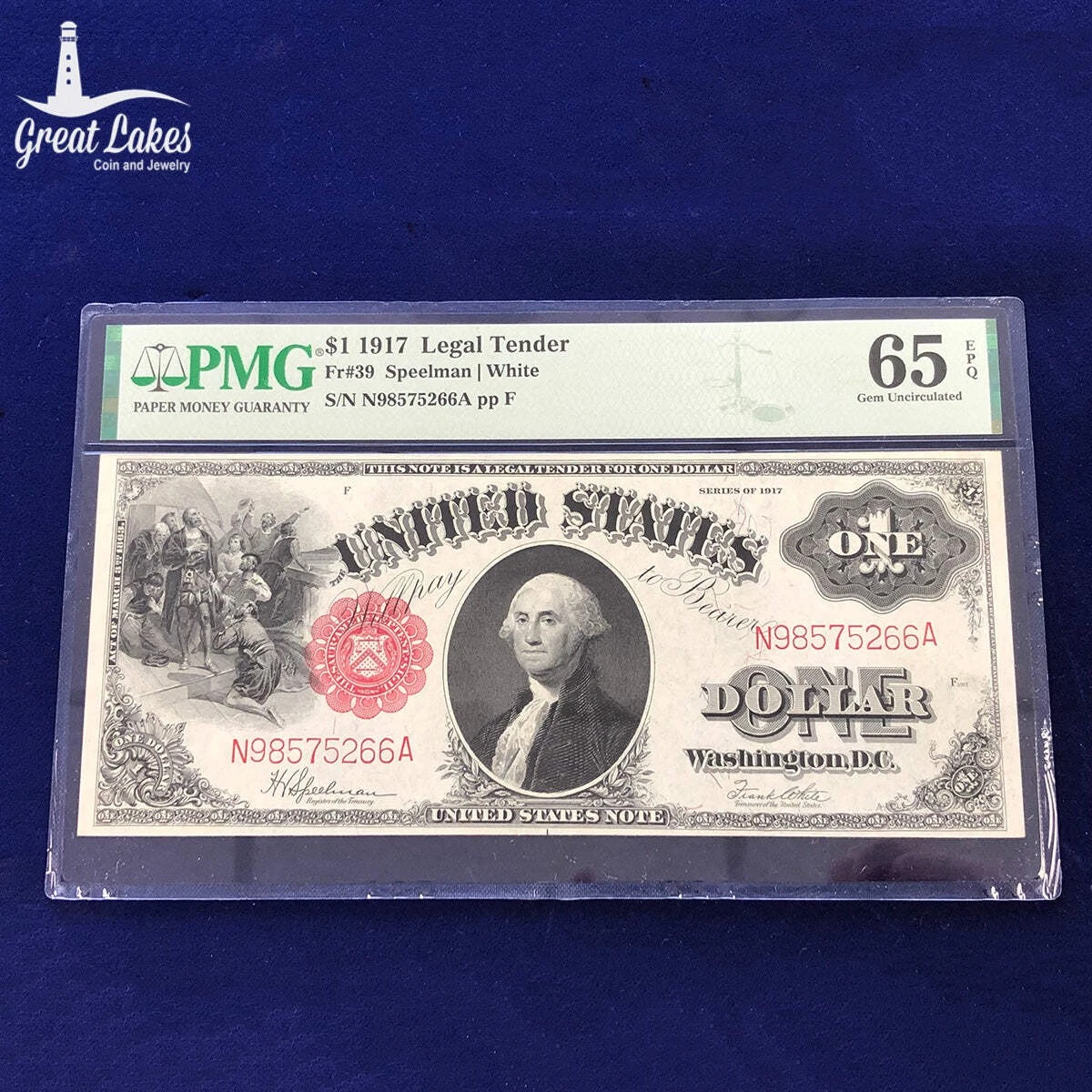 Uncirculated $1 1917 Year United States Large Size Notes for sale