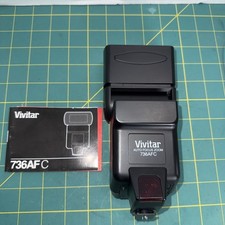 Vivitar Auto Focus Zoom 736AFC Hot Shoe Flash for Canon - TESTED