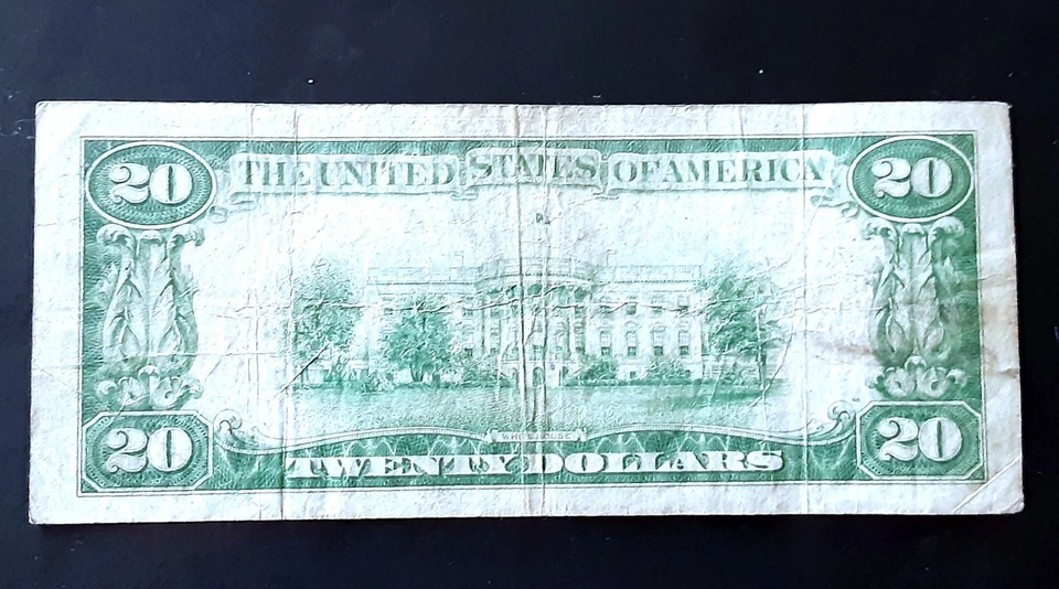 1929 $20 Federal Reserve Banknote of Boston ☆Classic Design☆ VG Grade Note - Image 2 of 2