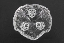 Vintage Salt Cellar Fostoria Salt Dips Maple Leaf Clear Pressed Glass Fall