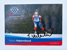 original signierte Autogrammkarte Olympia 2026 - Biathlon - Tereza Vobornikova