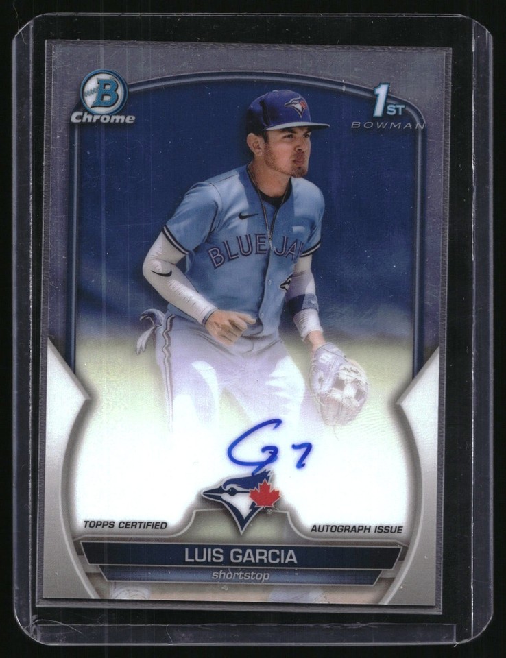 2023 Bowman Luis Garcia #CPA-LG Chrome Prospect Autographs AU Toronto Blue Jays