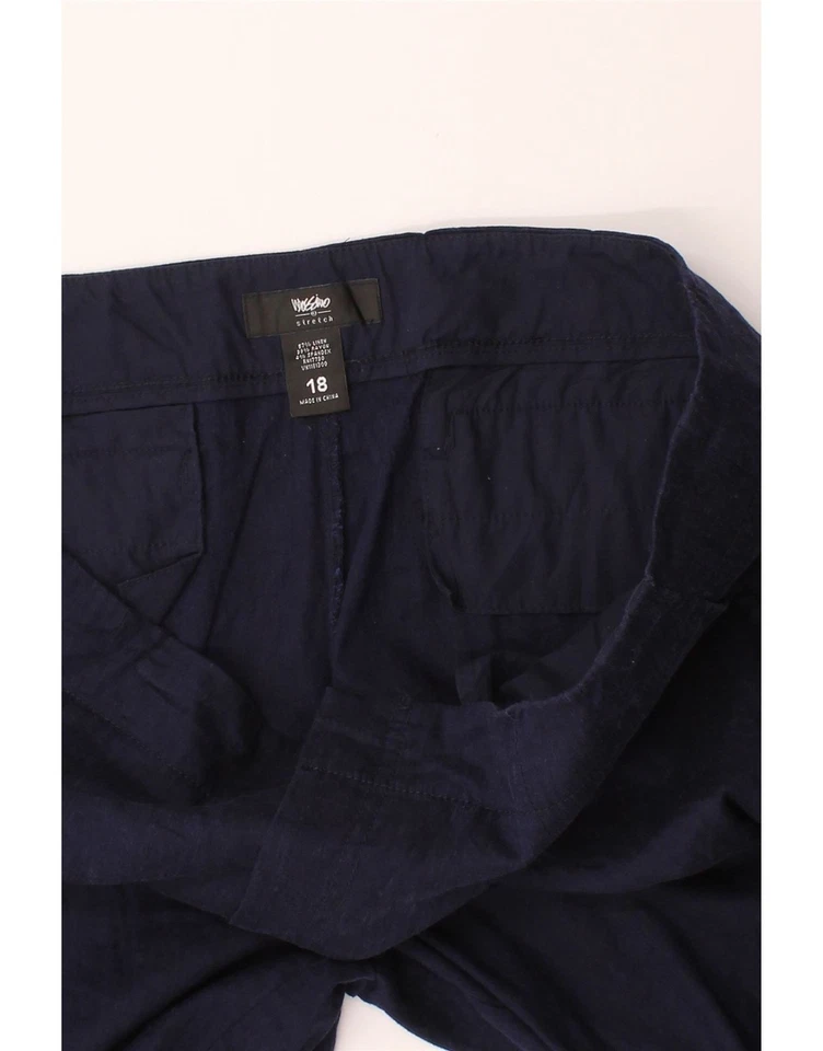Pantalones Cortos Chinos MOSSIMO Mujer US 18 2XL W40 Azul Marino Lino DH06 Foto 3 de 3