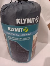 Klymit Horizon Travel Blanket Lightweight Durable Camping Blanket, Gray 80"x58"