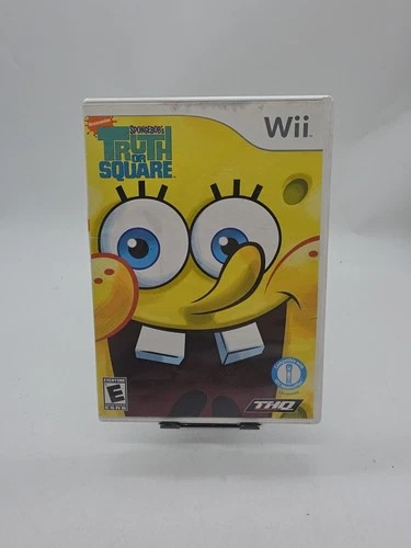 SpongeBob's Truth or Square Nintendo Wii 2009 THQ Cib Complete Mint Tested