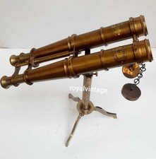 Nautisches antikes Messing-Fernglas-Tischteleskop mit Tischstativ