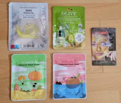5 Stück Sheet Mask Tuchmaske Hautpflege Korean Skincare Feuchtigkeit Moisture