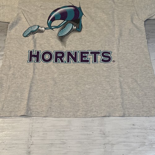 Vintage 90s NBA Nutmeg Charlotte Hornets Breakthrough Basketball Shirt Sz Large - 第 24/24 張圖片