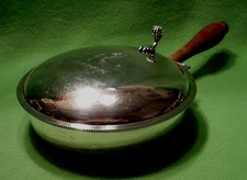 Silverplate Silent Butler crumb catcher w/ etched STALLION HORSE Vintage EPC 300