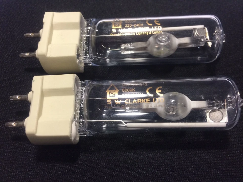 PACK OF 2 LONG LIFE 70W G12 METAL HALIDE LAMPS 3000K WARM WHITE - Image 3 of 4