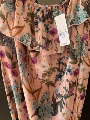 sweet pea dress brown and blue Sweet Pea Tied Shoulder Midi Dress Floral Blue