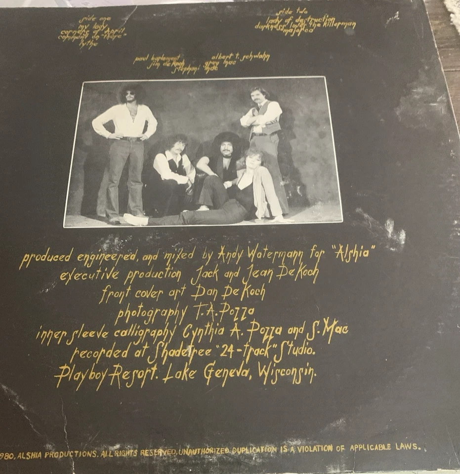 ALSHIA - Alshia (1980) US male/female vocal psych prog folk private LP Pokora - Image 3 of 4