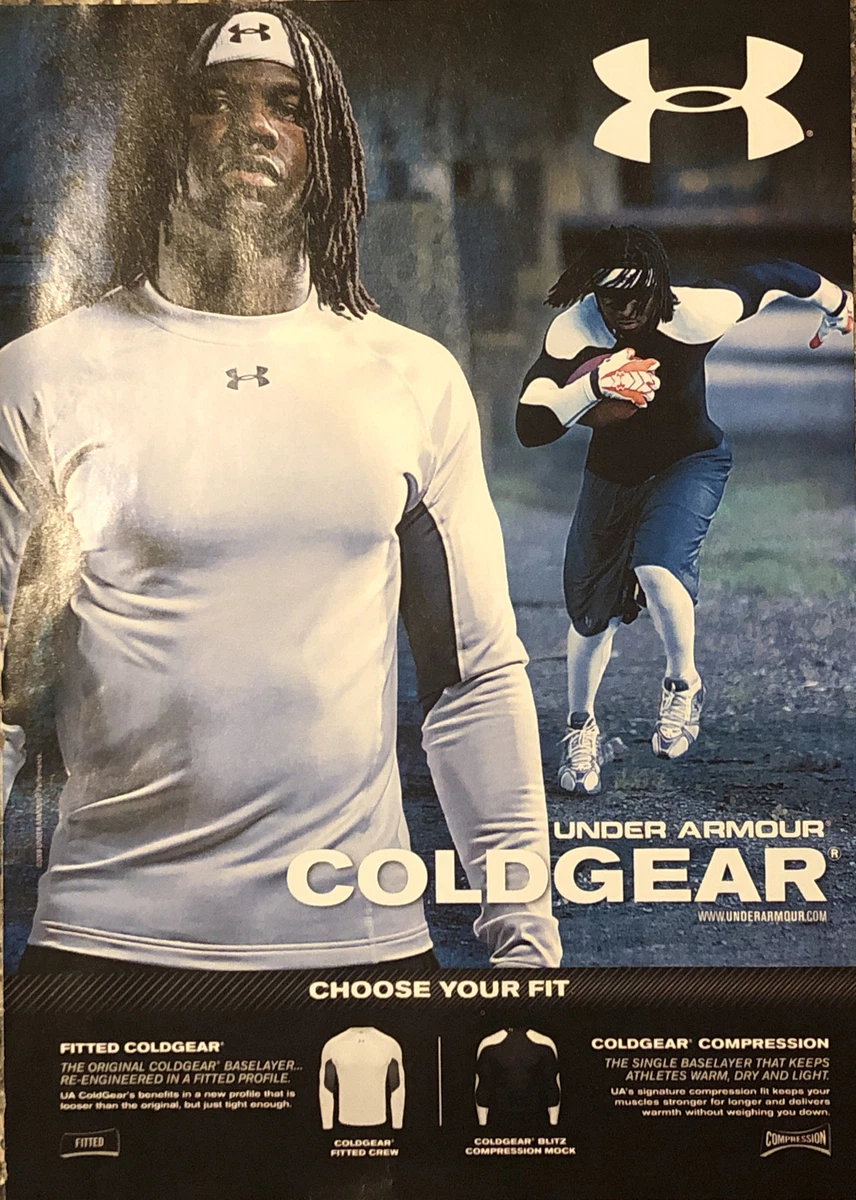 PRINT AD 2008 Under Armour Coldgear Choose Your Fit - Fitted Or Compression