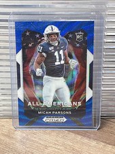 2021 Prizm Draft Pick Micah Parsons All-American Blue Wave Prizm /249 #188