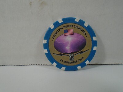 AIR FORCE--OPERATION DESERT THUNDER 2 SEPTEMBER 2004--CHALLENGE COIN (LOOK) 